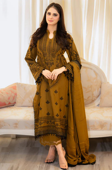Urge - Winter 3PC Dhanak Embroidered Suit
