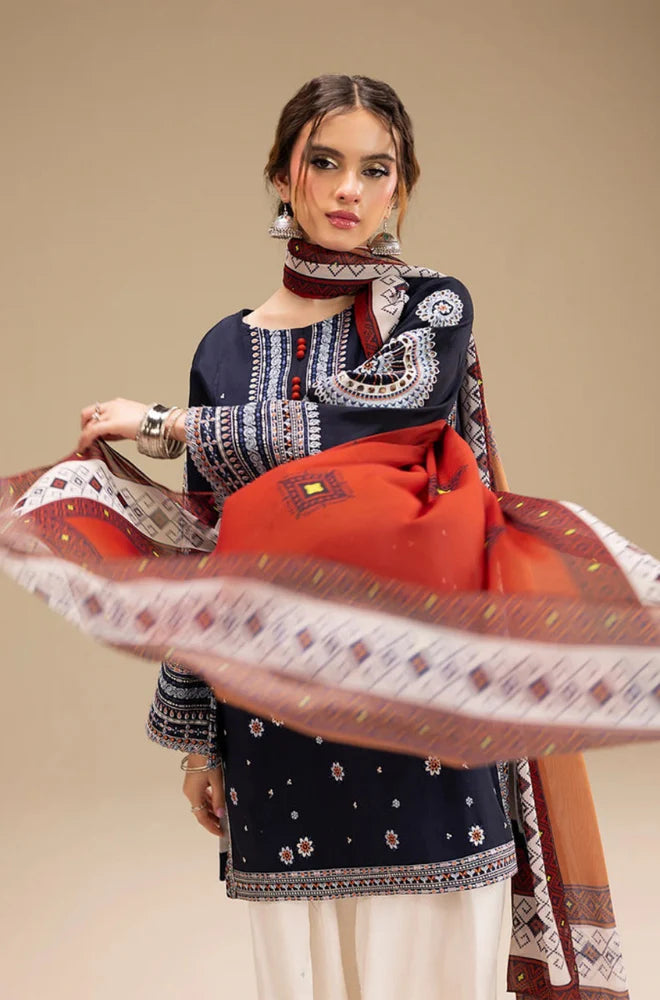 ETHNIC - Winter 3PC Dhanak Embroidered Suit-