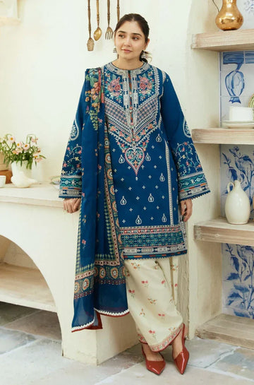 Coco By Zara Shahjahan - 3PC Dhanak Embroidered Suit
