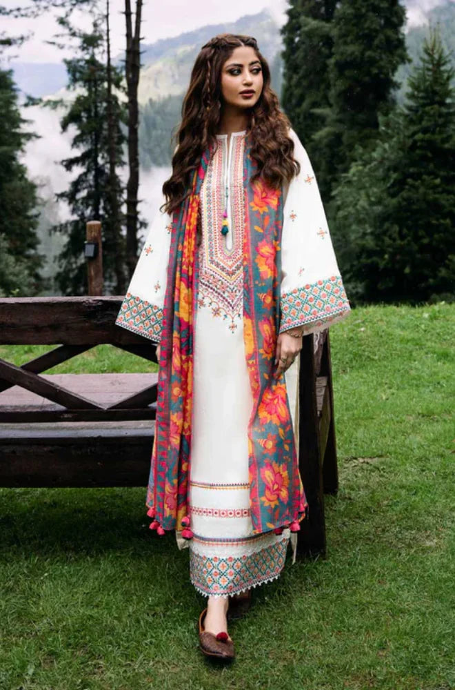 Sapphire - Winter 3PC Dhanak Embroidered Suit