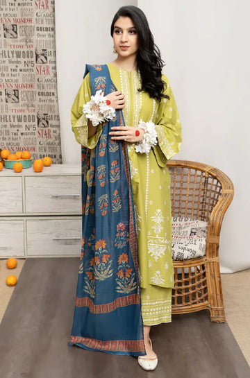 Urge - Winter 3PC Dhanak Embroidered Suit