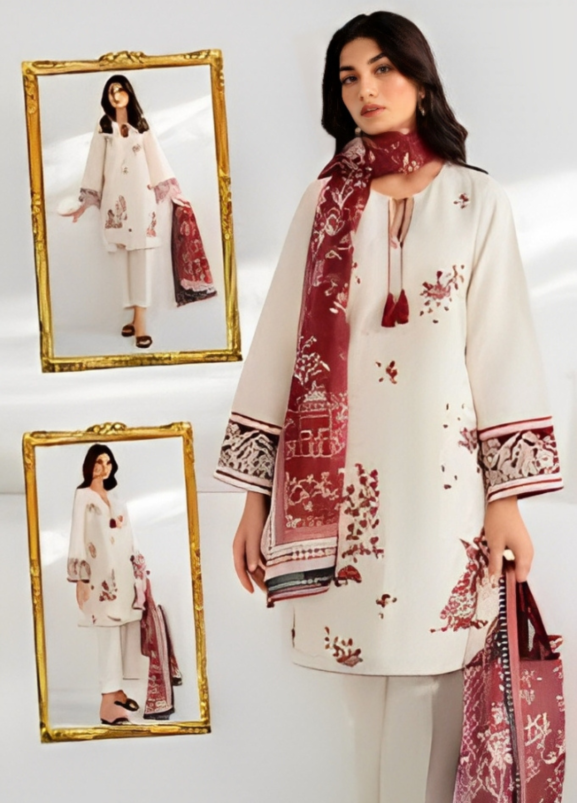 Jazmin Embroidered Lawn Three Piece (Unstitched)