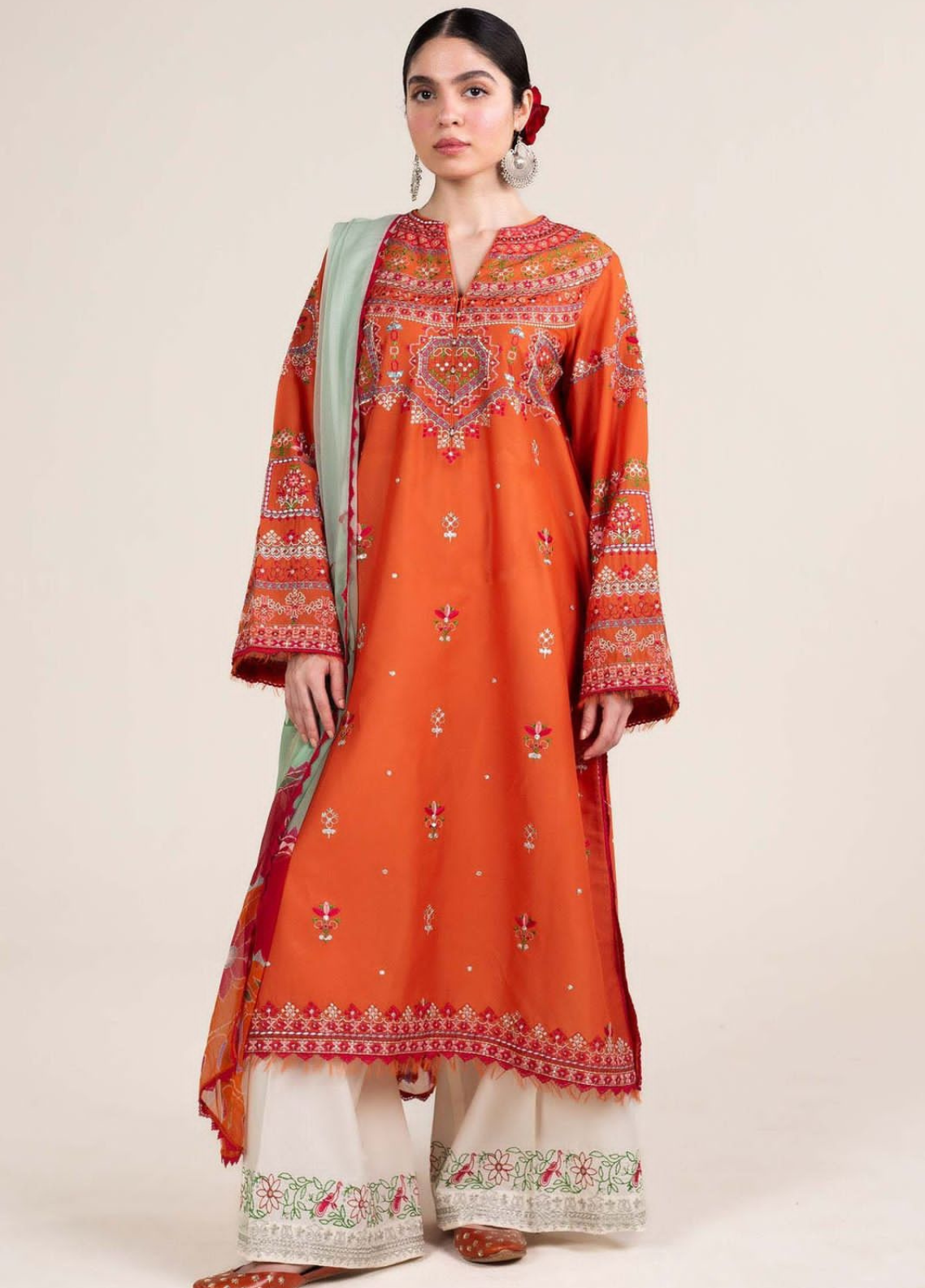 Zara Shahjahan Embroidered Lawn Three Piece (Unstitched)